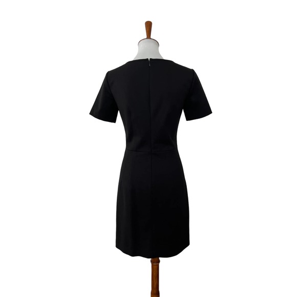Theory Womens Sheath Dress Short Sleeve Black Size 6 - Picture 3 of 8